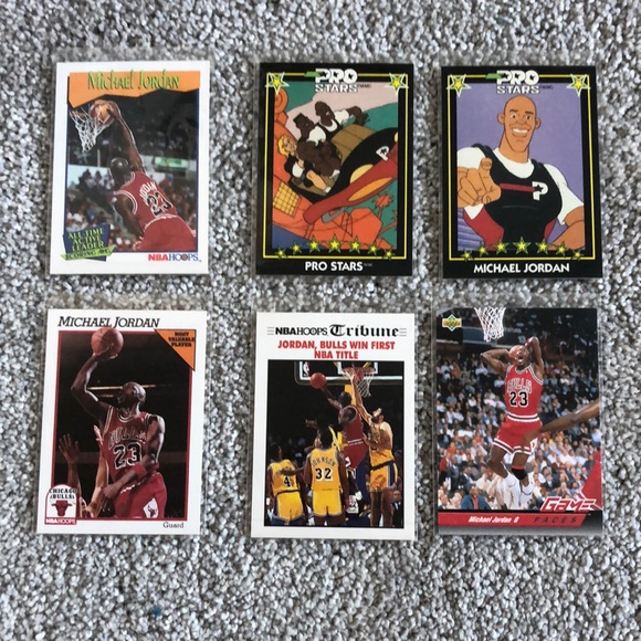 6 Michael Jordan basketball cards